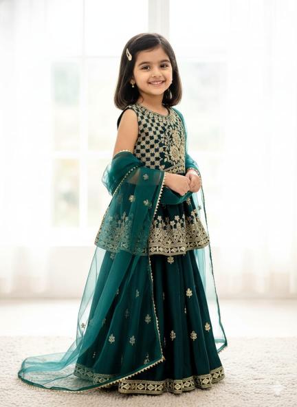 Presenting New Designer Chinon Silk Childrens wear wholesale market